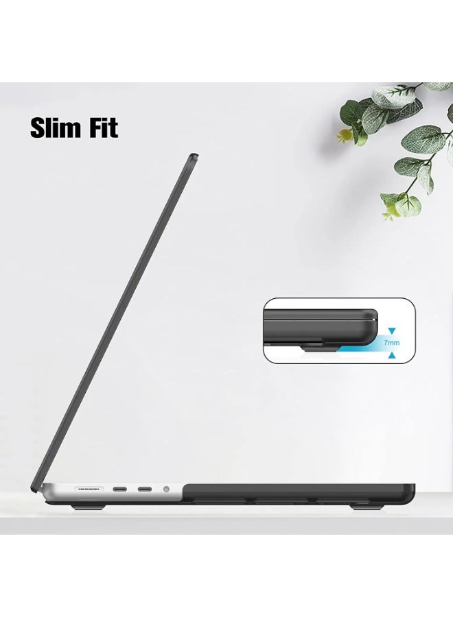 Rubberized Hard Case Compatible for New MacBook Pro 14 inch,M5 2025 2024 2023 2022 2021,M5 A3434 A3427 A3426 M4 A3112 A3185 A3401 M3 A2918 A2992 M2 A2779 M1 A2442 Pro Max Chip Touch ID,Laptop Plastic Hard Shell Cover, Matte Black - Image 5